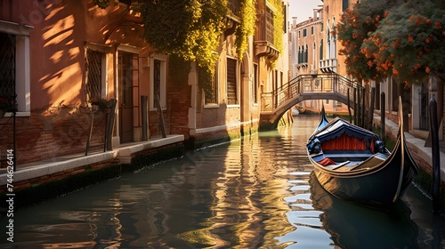 Beautiful view of a canal in Venice, Italy © I