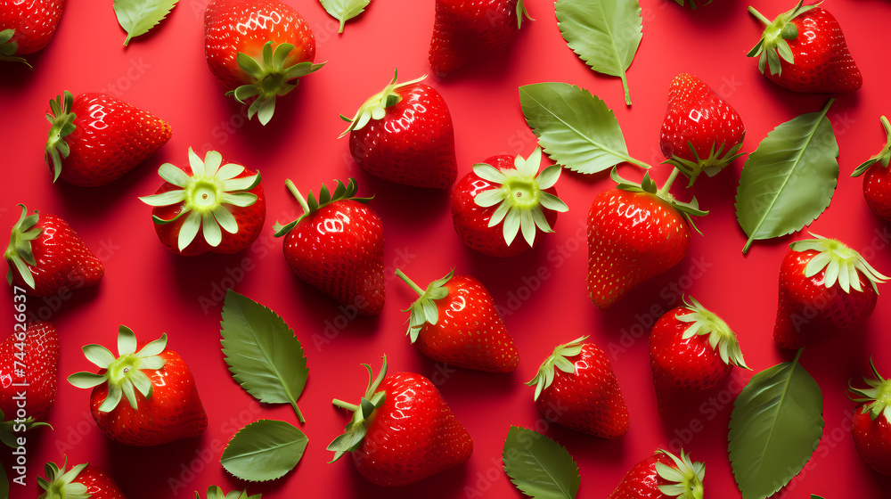 Close-up strawberries, fresh ripe strawberries Close-up strawberries, fresh ripe strawberries