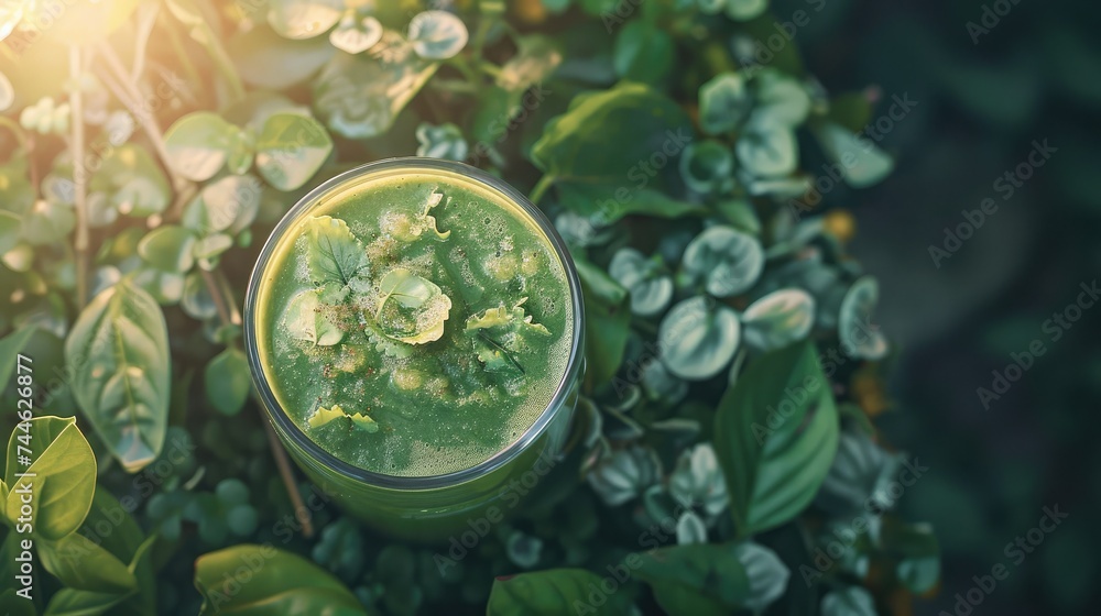 Fresh Juice Smoothie Made with Organic Greens, Spirulina, Protein Powders Fresh Juice Smoothie Made with Organic Greens, Spirulina, Protein Powders