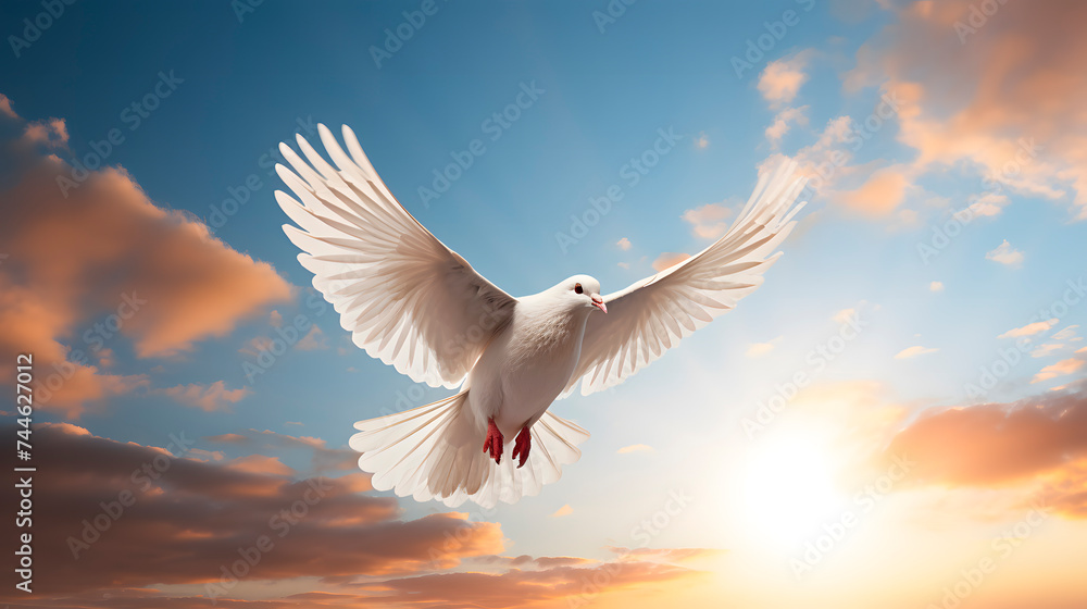 white dove flying in the sky, dove of peace white dove flying in the sky, dove of peace
