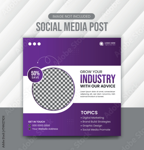 Social media post and digital marketing post design template (ID: 744627426)