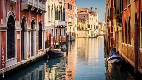 Beautiful view of a canal in Venice, Italy.