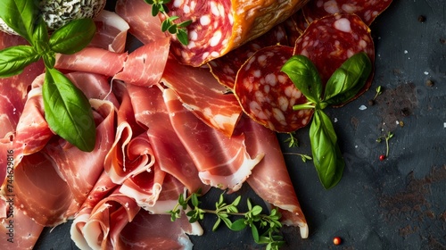 Savory Italian Charcuterie Selection with Thyme