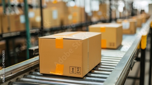boxes in the mail warehouse