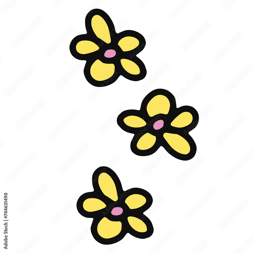 Hand drawn flowers for stickers, decoration, floral, home decoration, tattoo, social media post, print, banner, plant, tree, garden, fabric print, clothing fashion, accessory, spring, summer, nature Hand drawn flowers for stickers, decoration, floral, home decoration, tattoo, social media post, print, banner, plant, tree, garden, fabric print, clothing fashion, accessory, spring, summer, nature