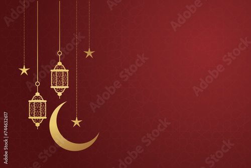 Ramadan, Eid al-Fitr, Islamic new year mosque background greeting card