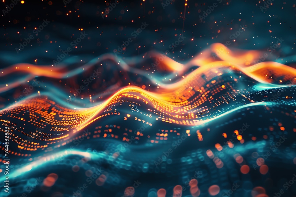 Network background images concept wave blue and yellow beautiful and line network communication transportation background technology futuristic Network background images concept wave blue and yellow beautiful and line network communication transportation background technology futuristic