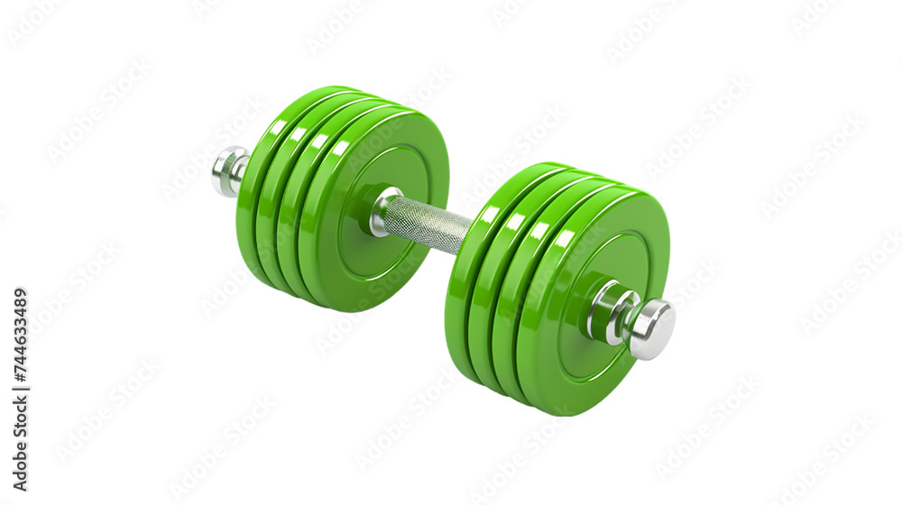 Green dumbbells isolated on transparent background. Green dumbbells isolated on transparent background.