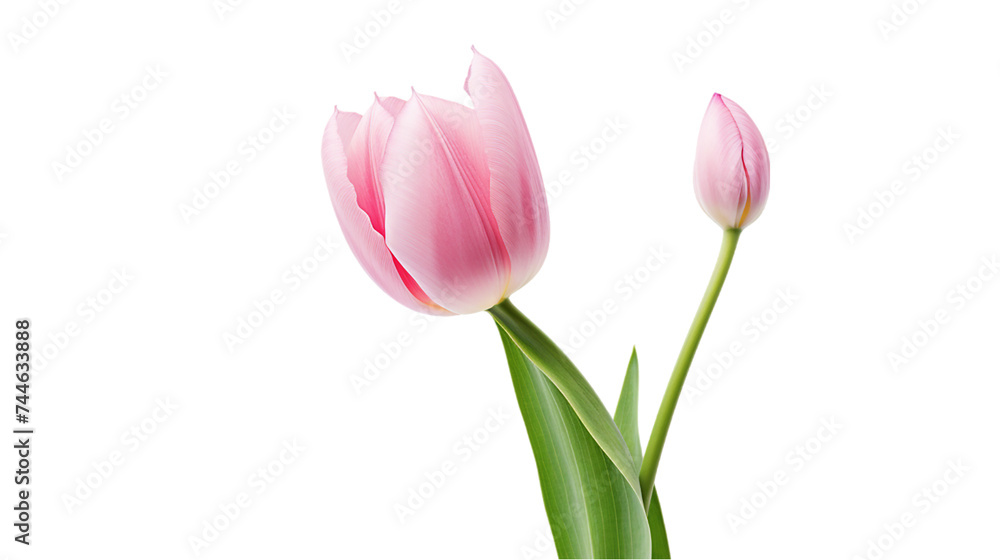 Pink Tulip flower. isolated on transparent background
