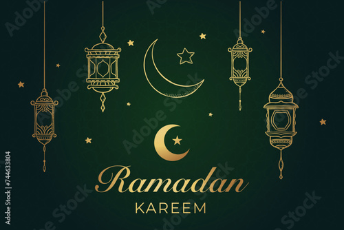 Ramadan, Eid al-Fitr, Islamic new year mosque background greeting card