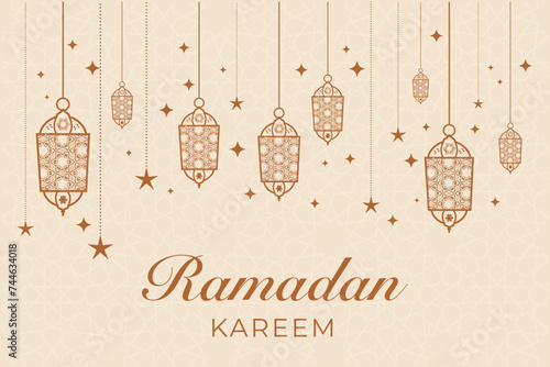 Ramadan, Eid al-Fitr, Islamic new year mosque background greeting card