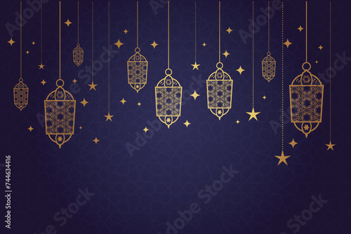 Ramadan, Eid al-Fitr, Islamic new year mosque background greeting card