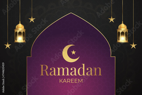 Ramadan, Eid al-Fitr, Islamic new year mosque background greeting card