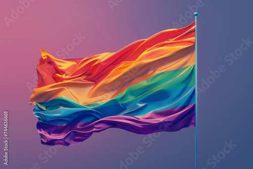 LGBTQ Pride shimmering. Rainbow club colorful self management diversity Flag. Gradient motley colored vehicle design LGBT rights parade festival racial equality diverse gender illustration