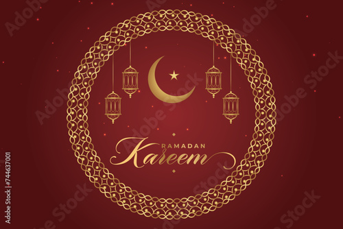 Ramadan, Eid al-Fitr, Islamic new year mosque background greeting card