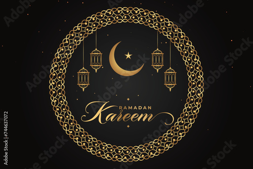 Ramadan, Eid al-Fitr, Islamic new year mosque background greeting card