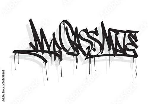 MY CLASSMATE word graffiti tag style