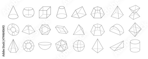 A set of isometric shapes.