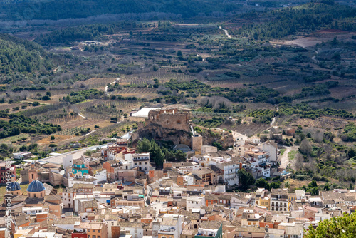 aerial image where you can see the village and the old castle under restoration. © Ernesto Lopez