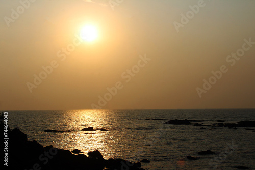 sunset on the sea