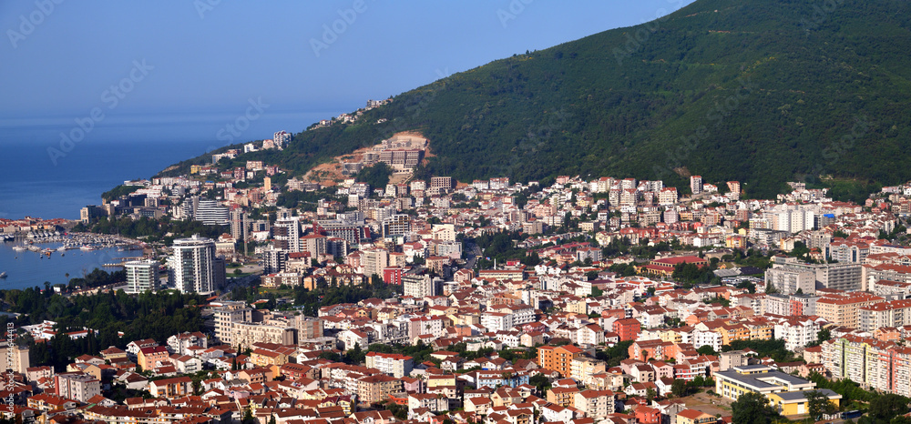 View of Budva city from above, Montenegro