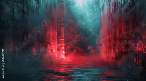 An evocative modern abstract backdrop inspired by the gritty atmospheres and femme fatale allure