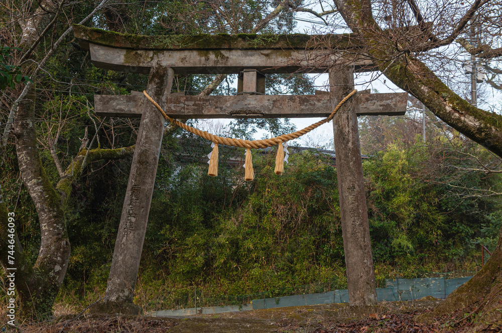 白鹿権現のある熊野神社の鳥居