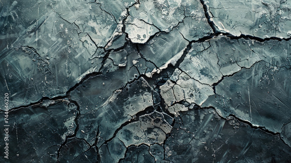 Desiccated, cracked hardened ground, sand ground, Generative AI Desiccated, cracked hardened ground, sand ground, Generative AI