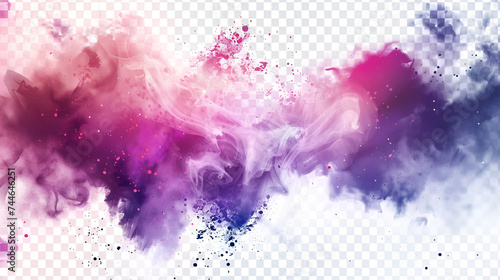 Artistic Texture Gradient Smoke  Colorful powder explosion on white background Pastel color dust particle splashing.  