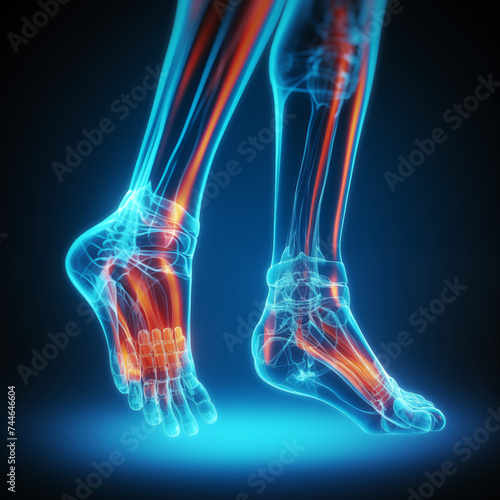 Human legs and bones x-ray © Kokhanchikov