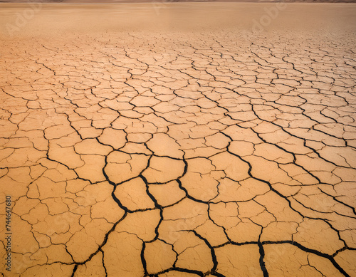 Dry cracked earth. Barren and desolate, highlighting the effects of water scarcity. World water day. Concepts of drought and climate change.
