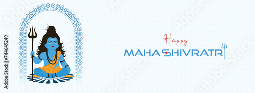 Maha Shivratri, banner |vector. Illustration. Of Lord. Shiva, For | Happy Maha Shivratri | Hindu, Religion, festival, creative, background, Indian God of | Maha Shivratri. poster, post, and Mandala.