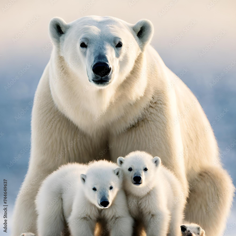 polar bear cub polar bear cub