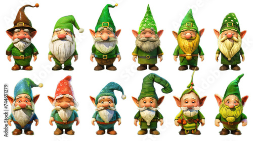 St. Patrick s Day Gnome Assortment  3D Cartoon Icons