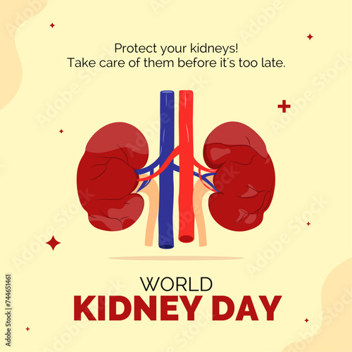 World Kidney Day Illustration Design