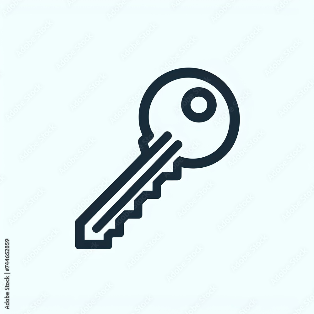key icon, house key, key line art icon for apps and website key icon, house key, key line art icon for apps and website