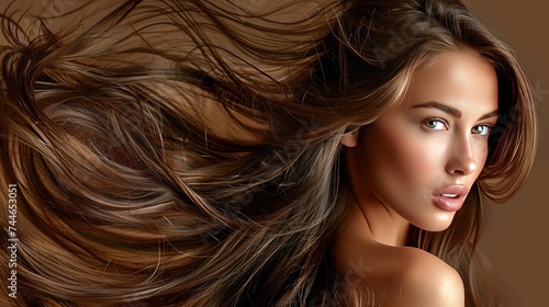Indulge in our beauty services: expertise in dyeing long hair for women with beautiful hair.