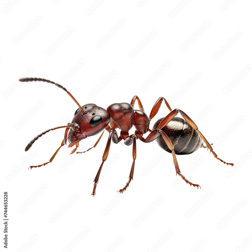 Ant isolated on transparent or white background