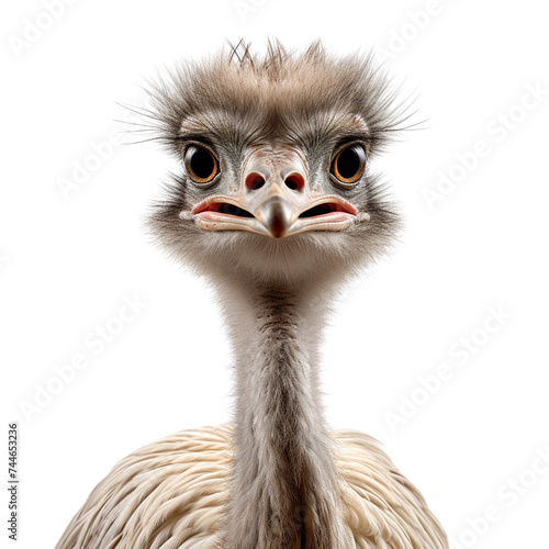 Ostrich isolated isolated on transparent or white background
