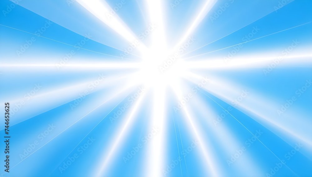 Obraz premium Abstract sunlight rays on blue background