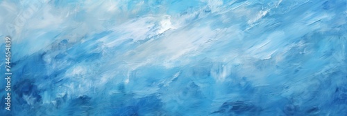 Abstract blue oil paint brushstrokes texture pattern contemporary painting wallpaper background