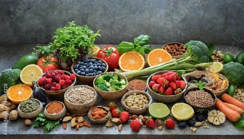 Healthy food vegan diet
