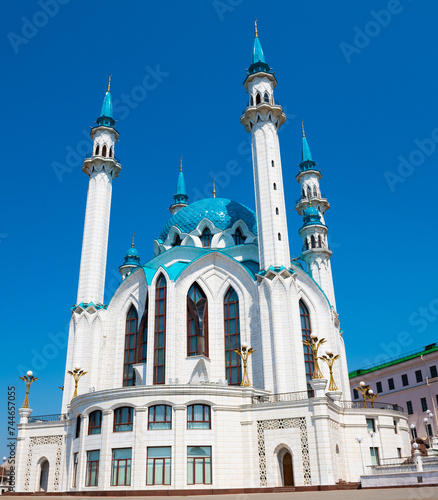 The Kul Sharif Mosque in summer sunny day. Kazan Kremlin. Republic of Tatarstan. Russia
