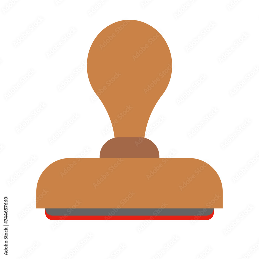 Simple wooden stamp icon. Vector. Simple wooden stamp icon. Vector.