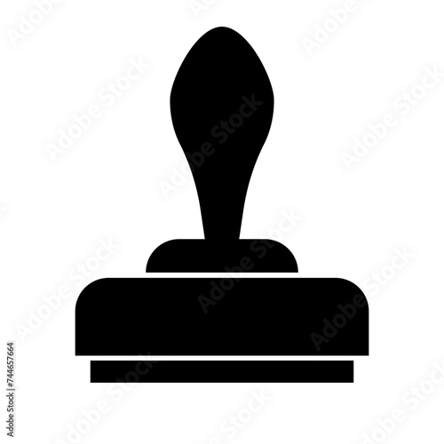 Stamp silhouette icon. Seal silhouette icon. Vector.