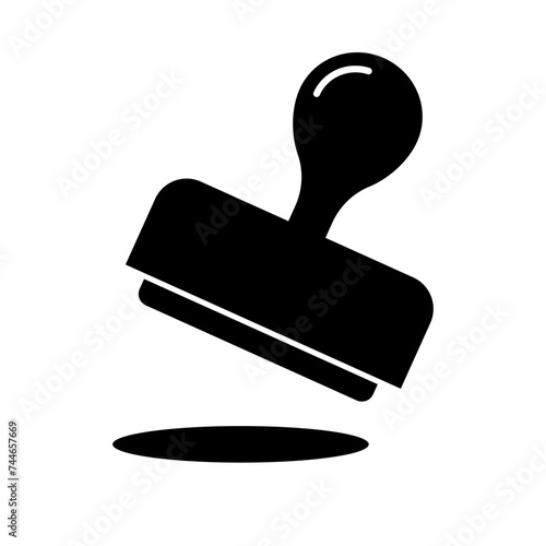 Stamp and imprint silhouette icon