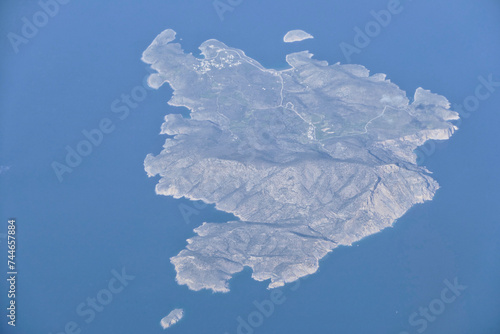 Aerial view of Iraklia Island, Greece