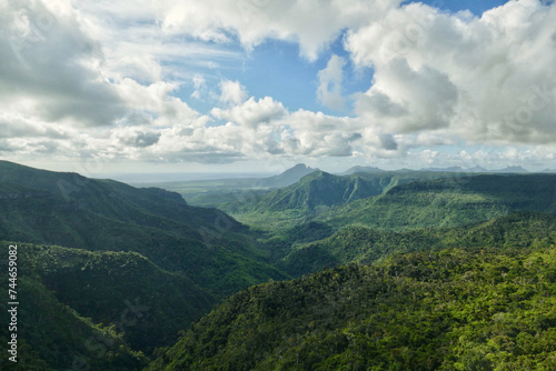 Landscape near Le Morne in rural Mauritius