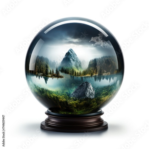 Mystical Crystal Ball Reveals Enchanting Vision © Usablestores