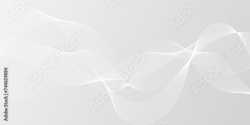 Abstract white and light gray wave modern soft luxury texture with smooth and clean vector business background lines wave abstract stripe banner design